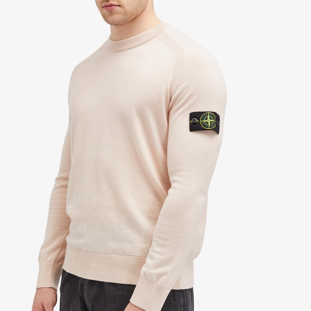 Stone Island Men's Geelong Wool Crew Neck Jumper Antique Rose